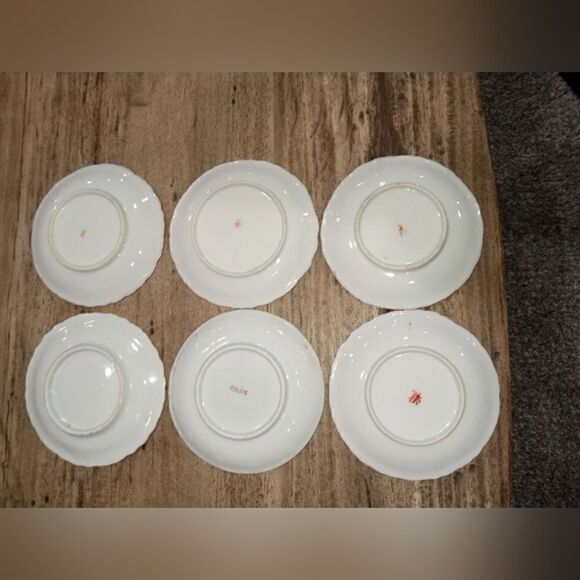 10 vintage butterfly geisha saucers and tea pot with lid - Picture 4 of 8